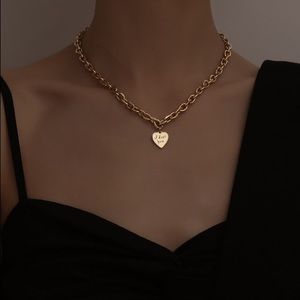14K Gold “I love you” Necklace Stainless Steel